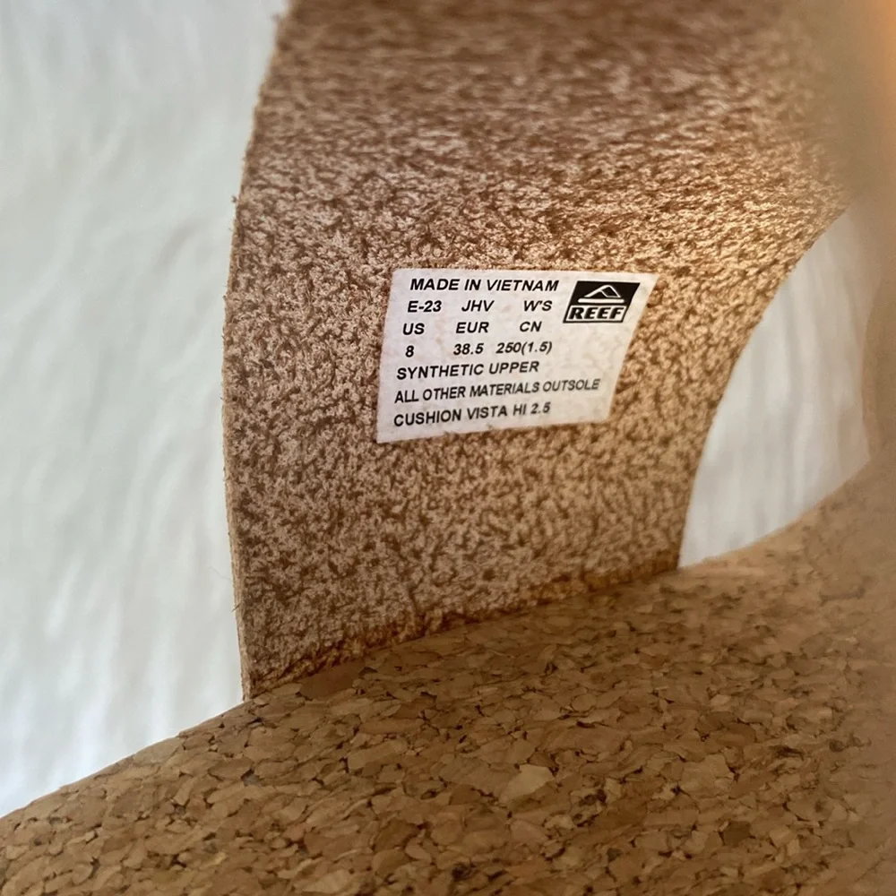 REEF Vista Higher Two Strap Slide Tan Sandals - Picture 6 of 11